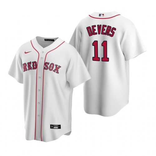 Men's Boston Red Sox #11 Rafael Devers White Cool Base Stitched Jersey